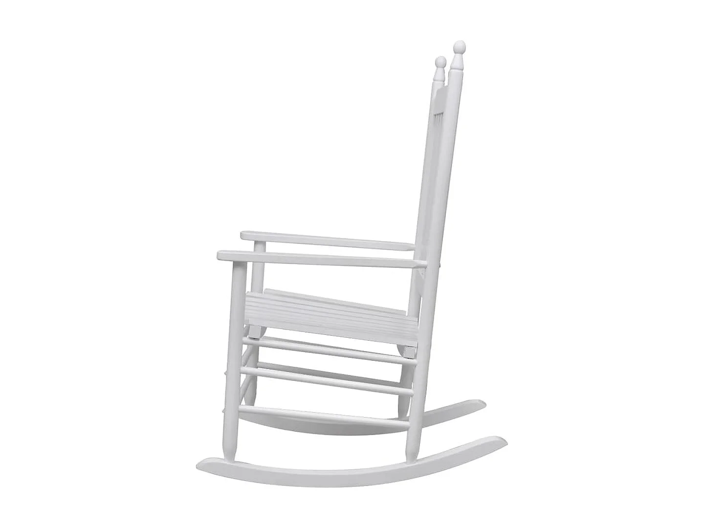 Chaise à bascule avec siège incurvé Blanc Bois