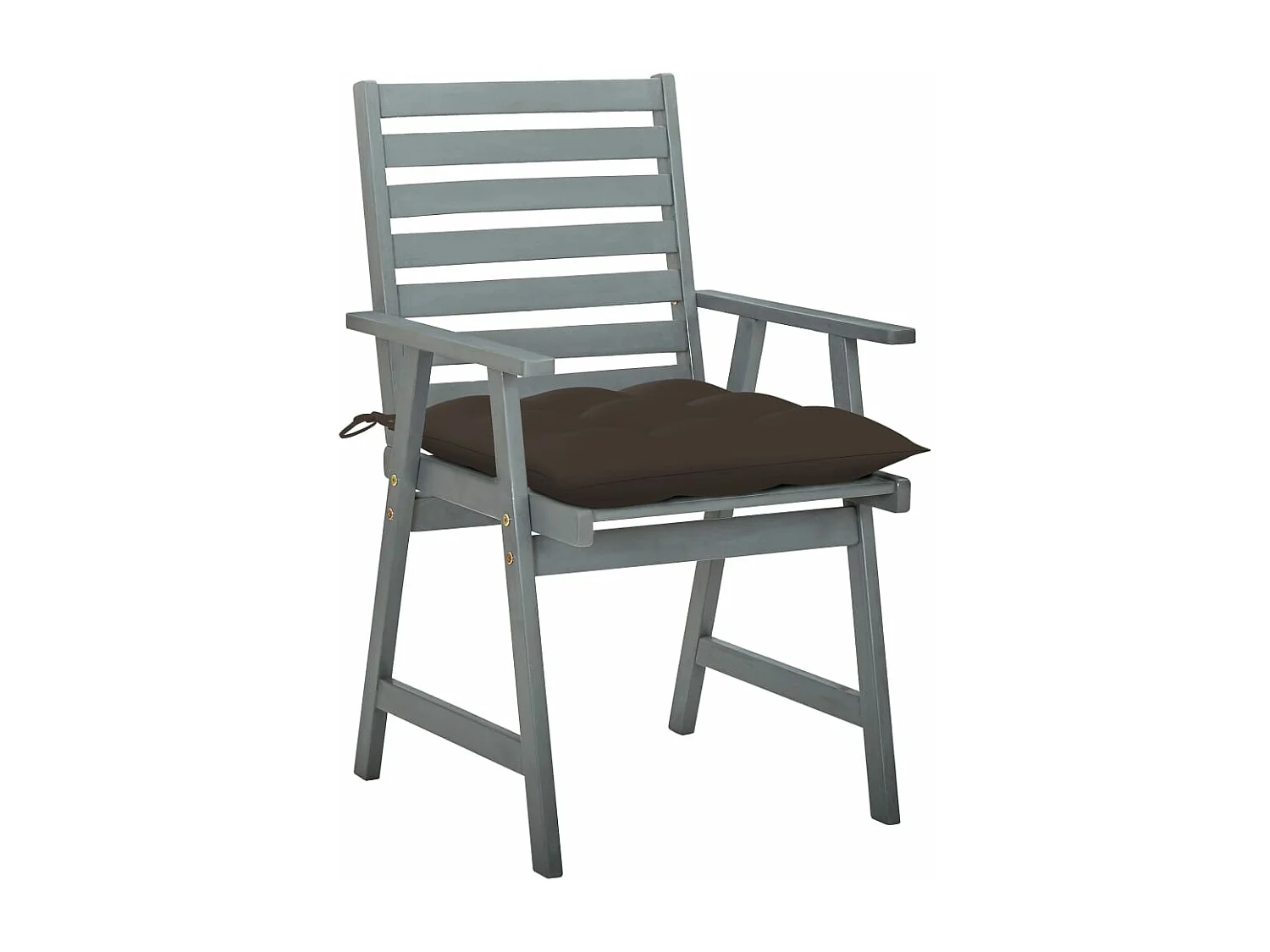 Sedie da Pranzo da Esterni con Cuscini 2 pz Massello di Acacia