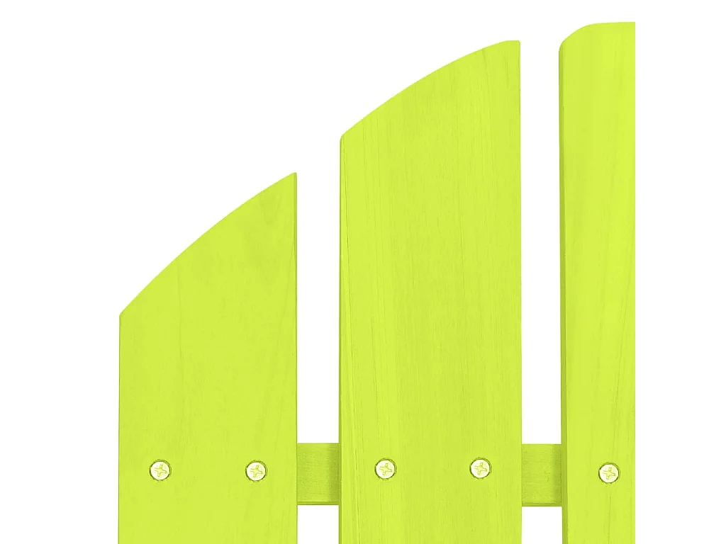 Chaise de jardin Adirondack avec pouf bois de sapin solide vert
