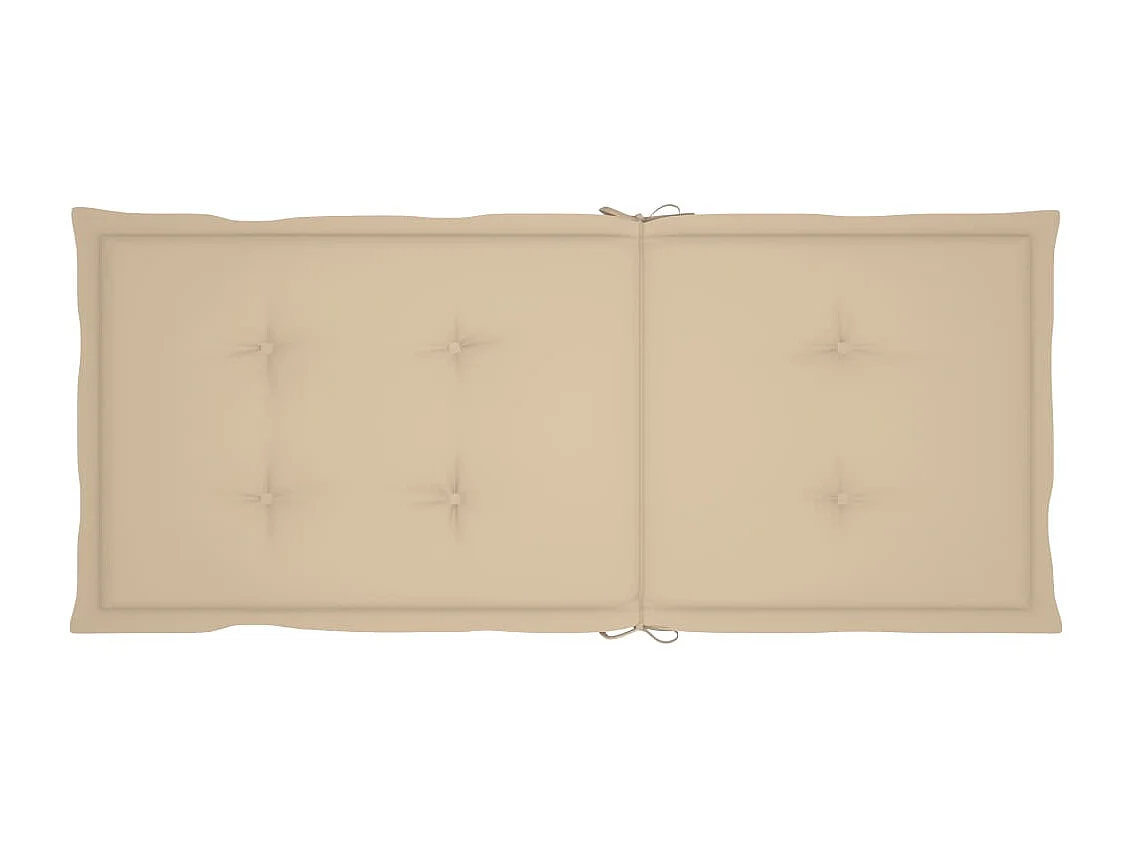 Chaises inclinables de jardin lot de 2 et coussins Bois acacia