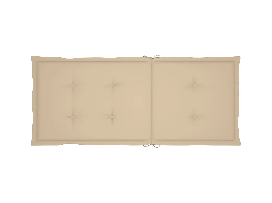 Chaises inclinables de jardin lot de 2 et coussins Bois acacia