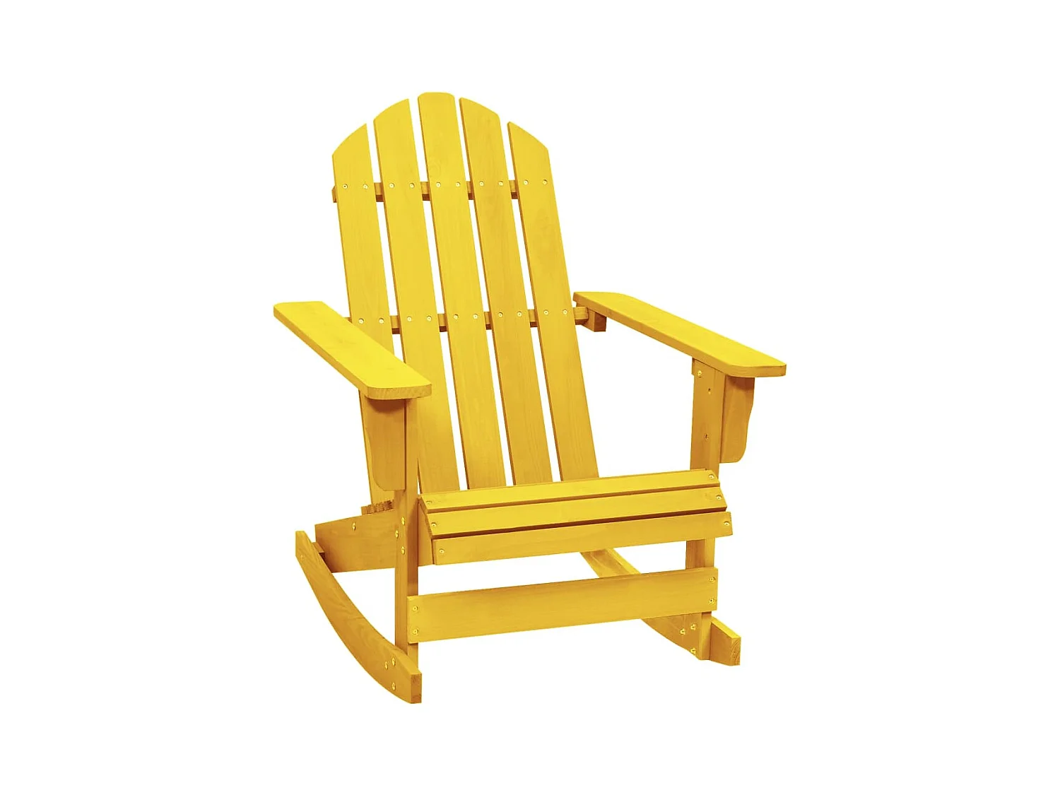 Chaise à bascule de jardin Adirondack bois de sapin jaune