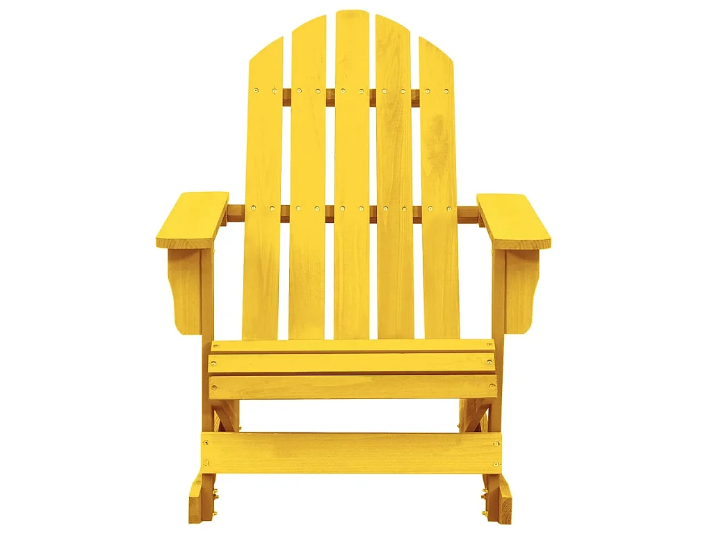 Chaise à bascule de jardin Adirondack bois de sapin jaune