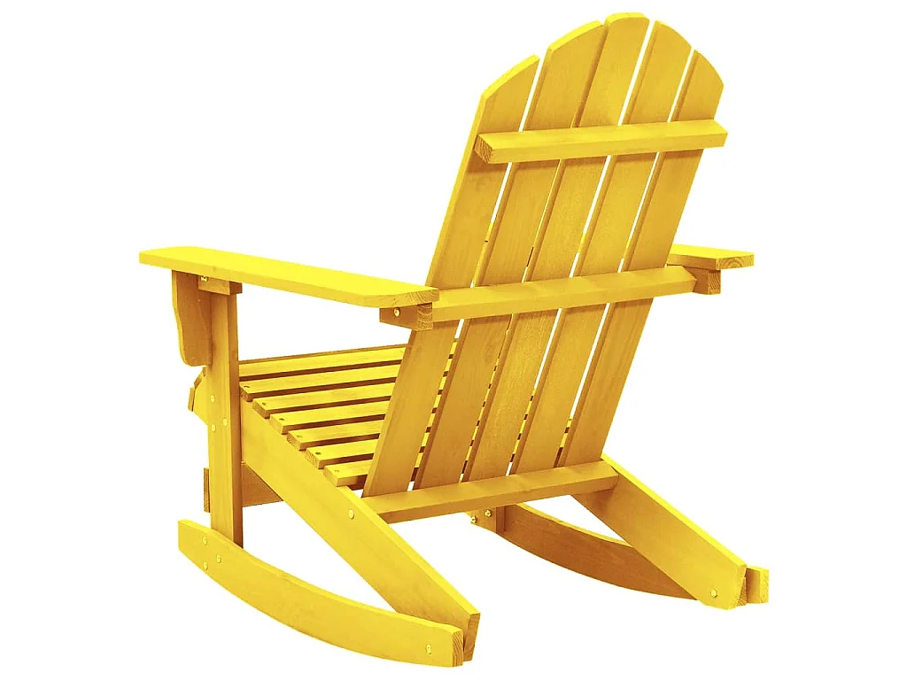 Chaise à bascule de jardin Adirondack bois de sapin jaune