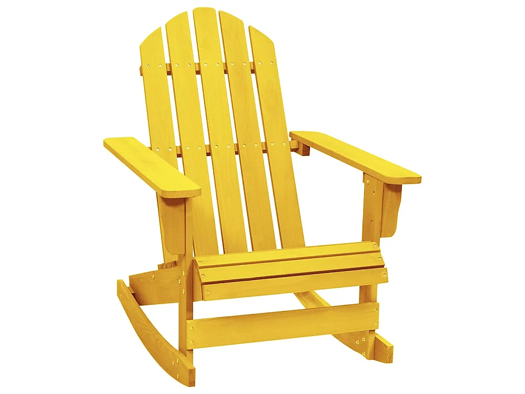Silla mecedora jardín Adirondack madera maciza abeto amarillo