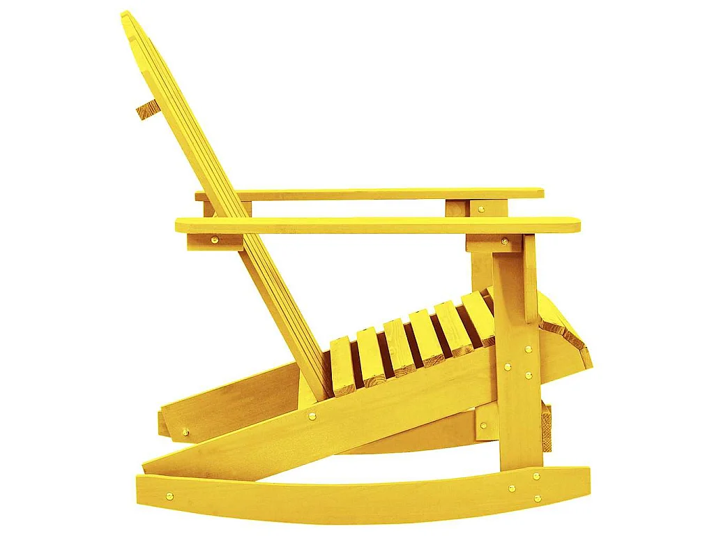 Chaise à bascule de jardin Adirondack bois de sapin jaune