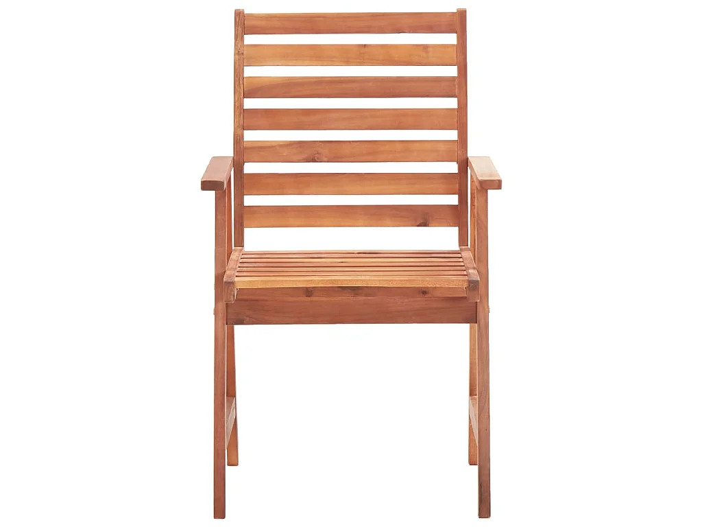 Garten-Essstühle 2 Stk. mit Kissen Massivholz Akazie