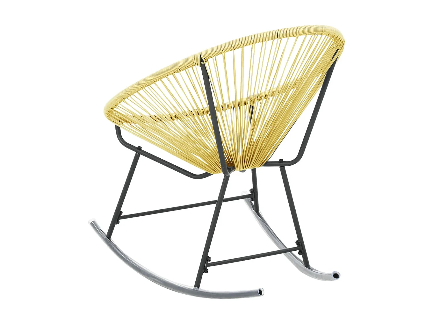 Cadeira Acapulco para jardim vime PE bege