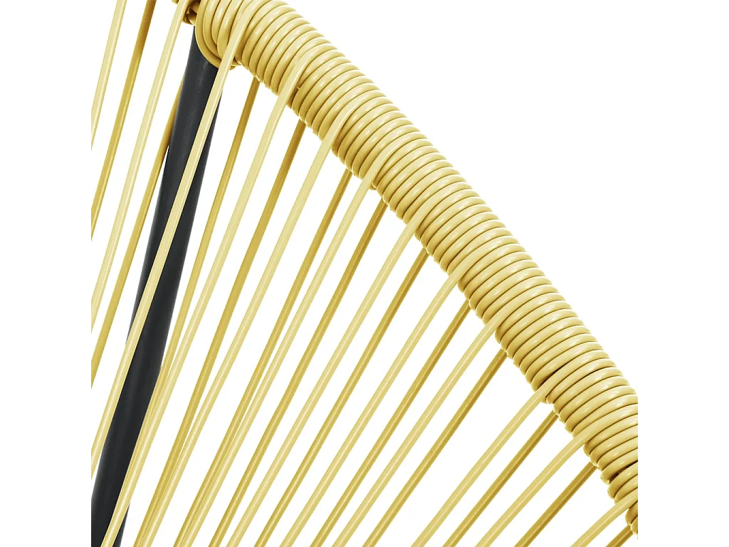 Cadeira Acapulco para jardim vime PE bege