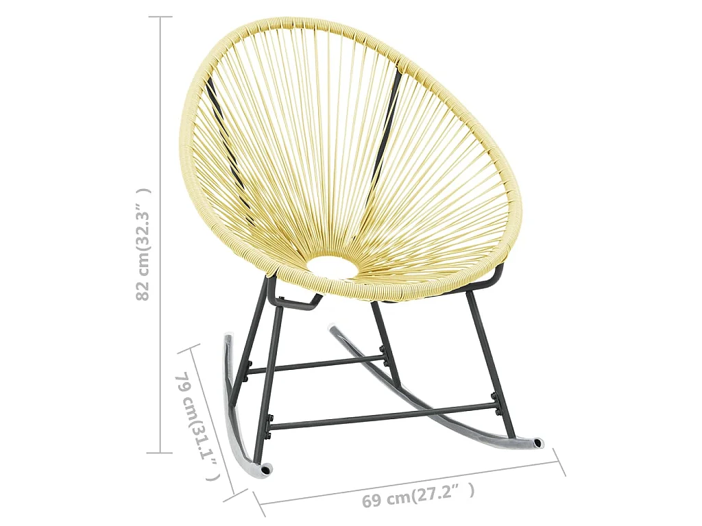 Acapulco-Gartenstuhl Poly Rattan Beige