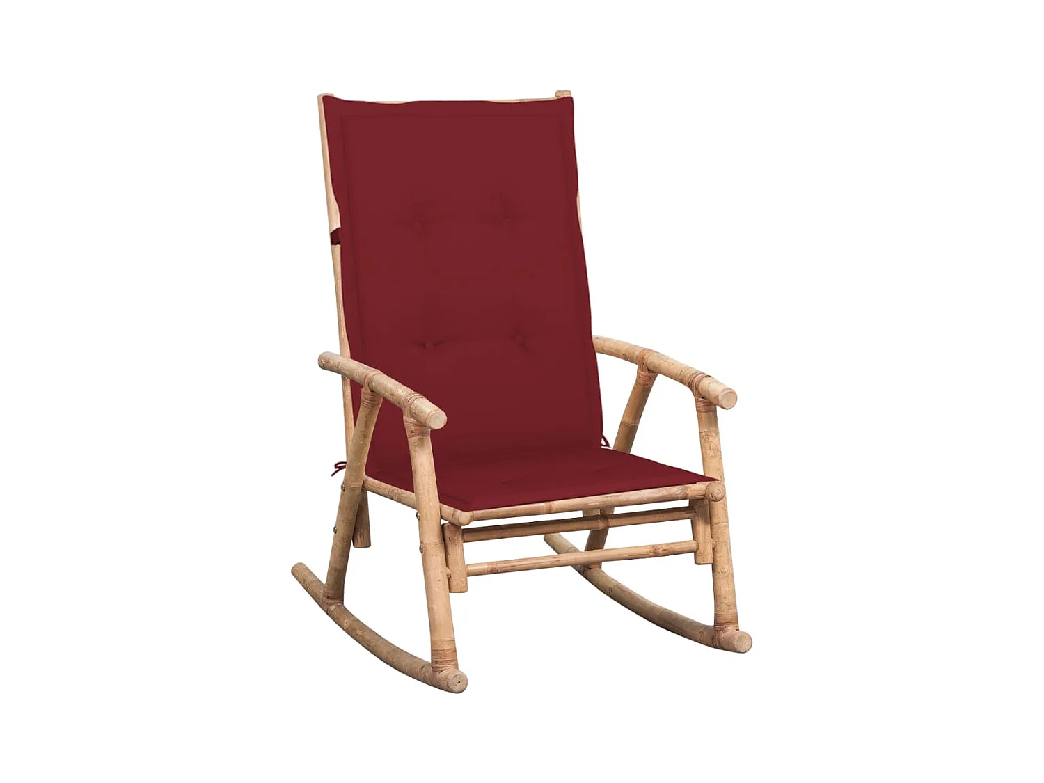 Chaise à bascule avec coussin Bambou