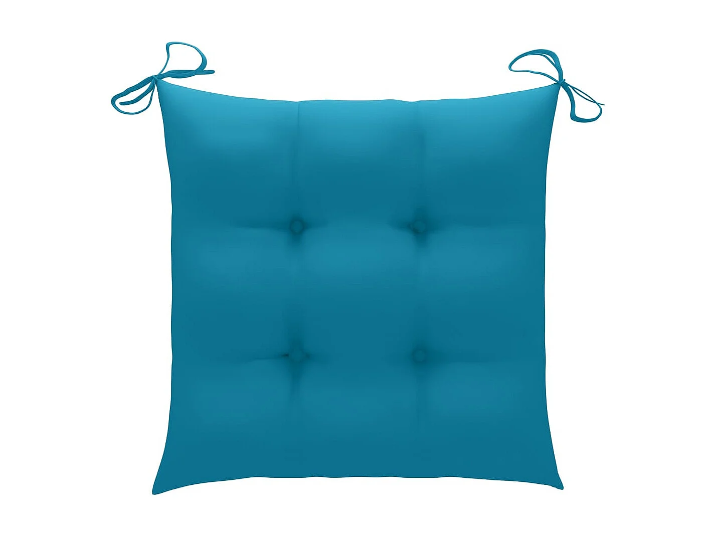 Chaises de jardin empilables avec coussins lot de 4 Teck solide