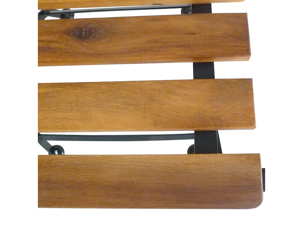 Chaises pliables de jardin lot de 2 Acier et bois acacia solide