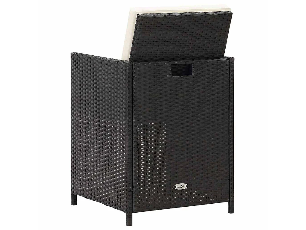 Gartenstühle 4 Stk. Poly Rattan Schwarz