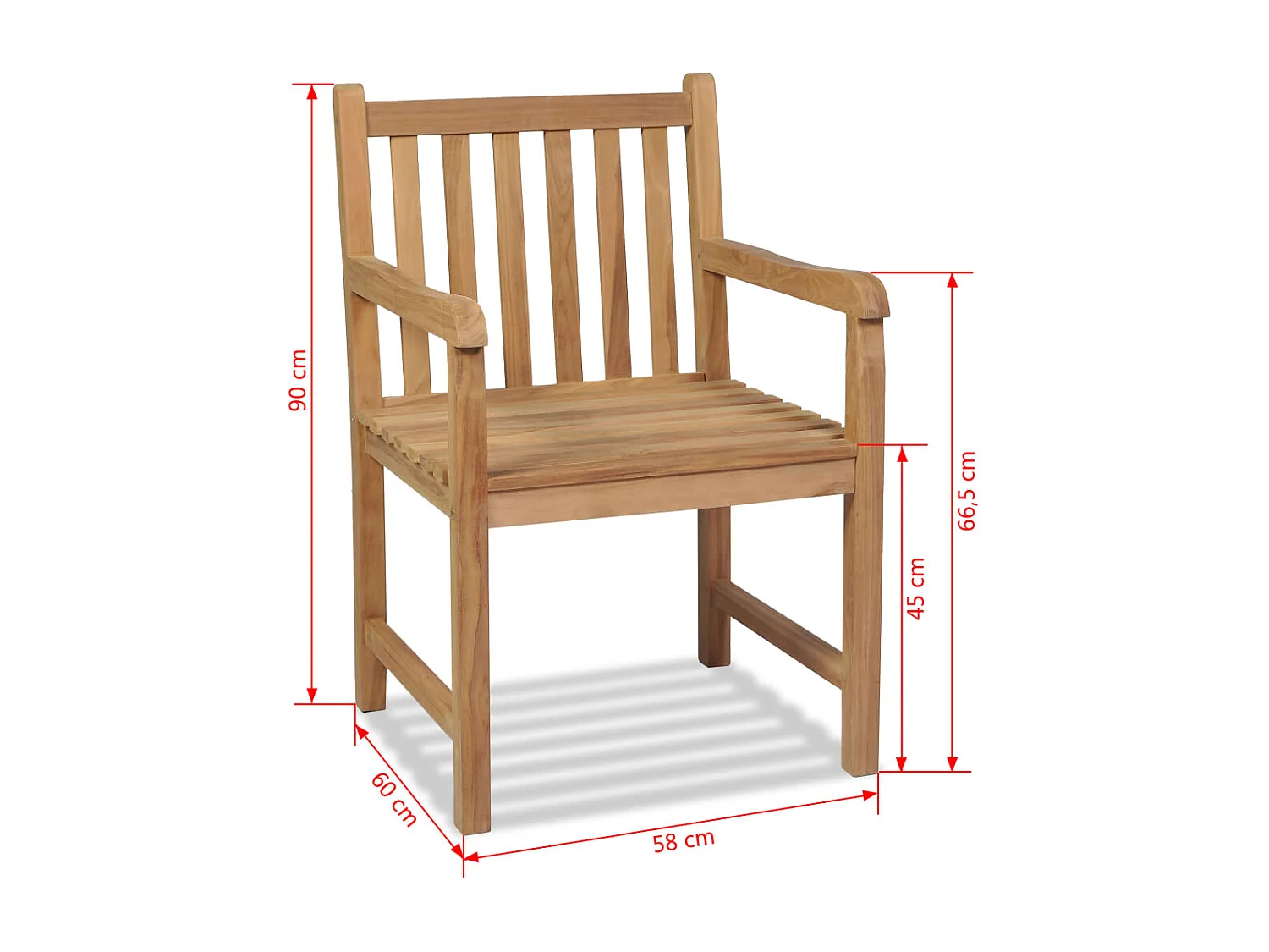 Gartenstühle 2 Stk. Massivholz Teak