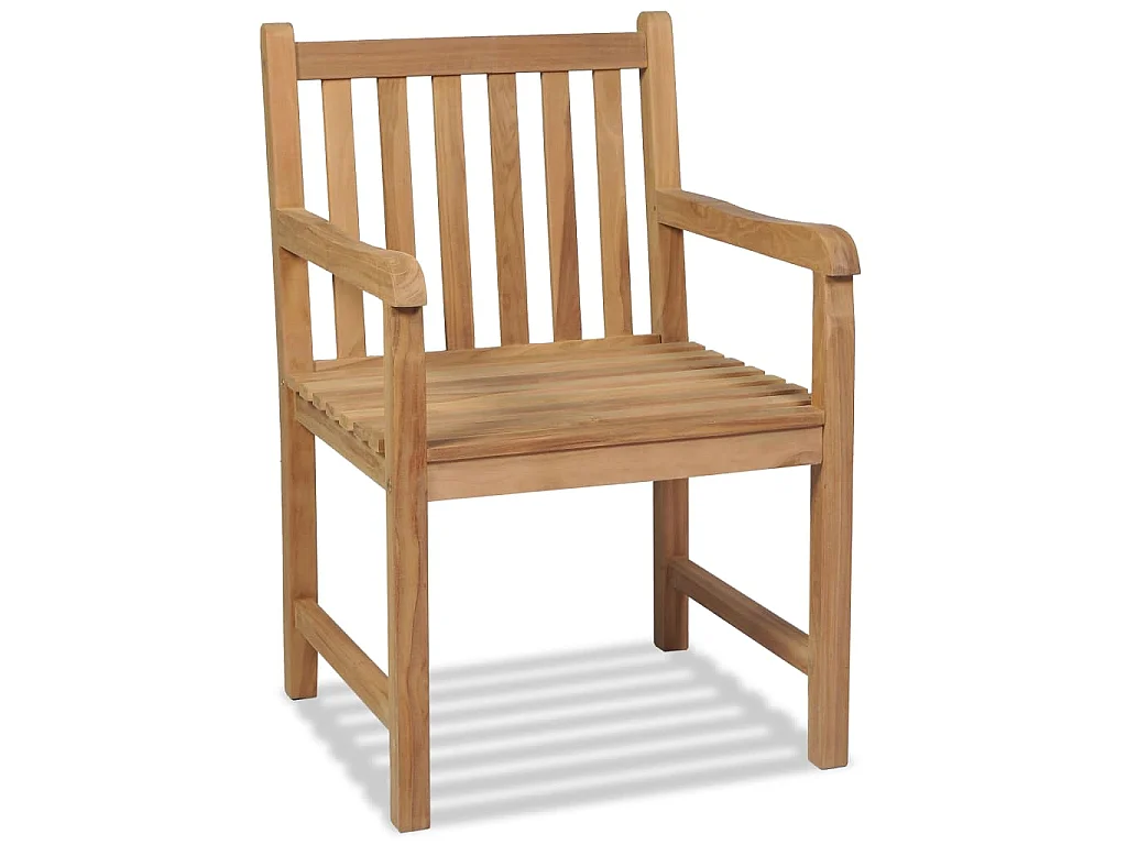 Chaises d'extérieur lot de 2 Bois de teck solide