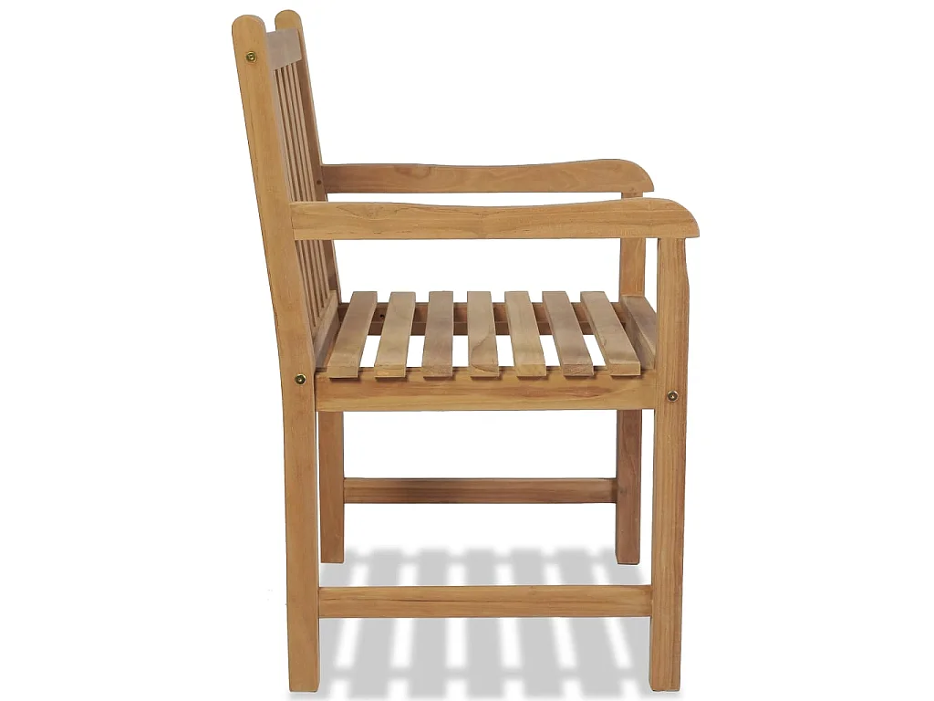 Chaises d'extérieur lot de 2 Bois de teck solide