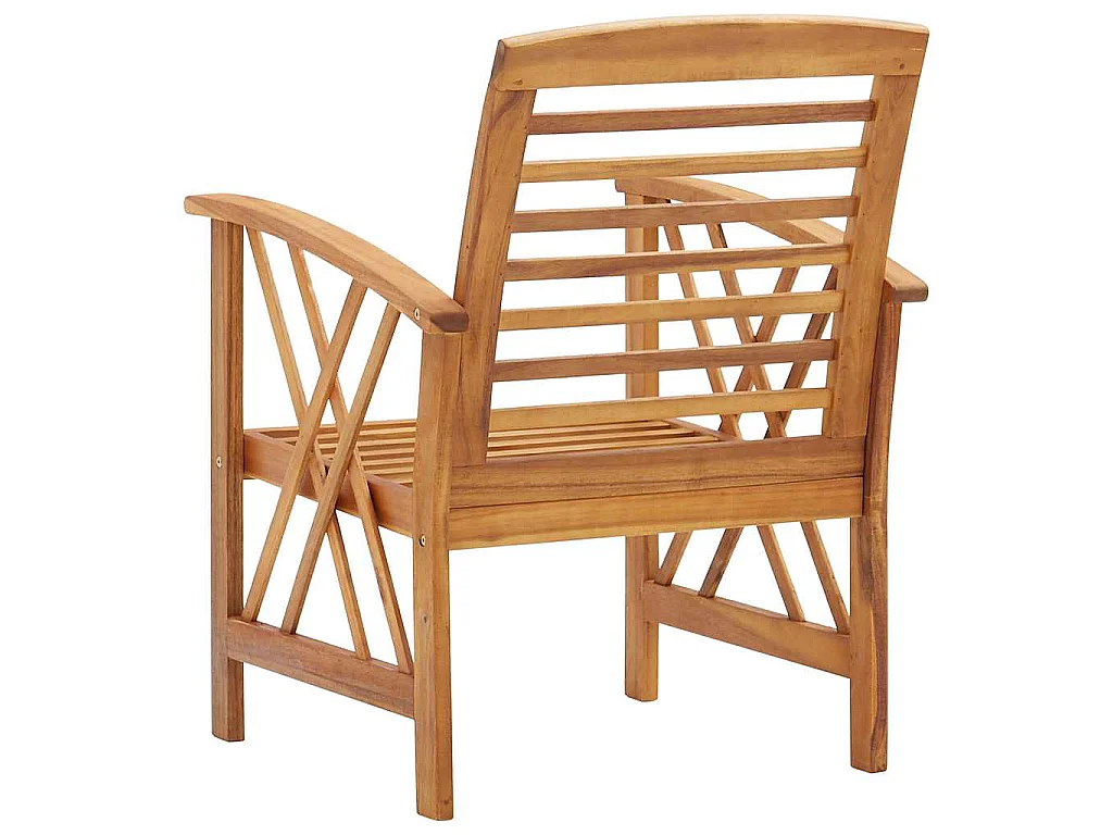 Chaises de jardin lot de 2 Bois d'acacia massif