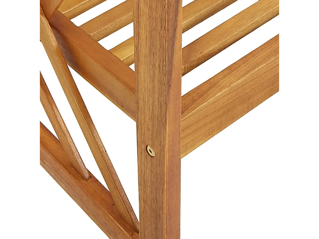 Chaises de jardin lot de 2 Bois d'acacia massif