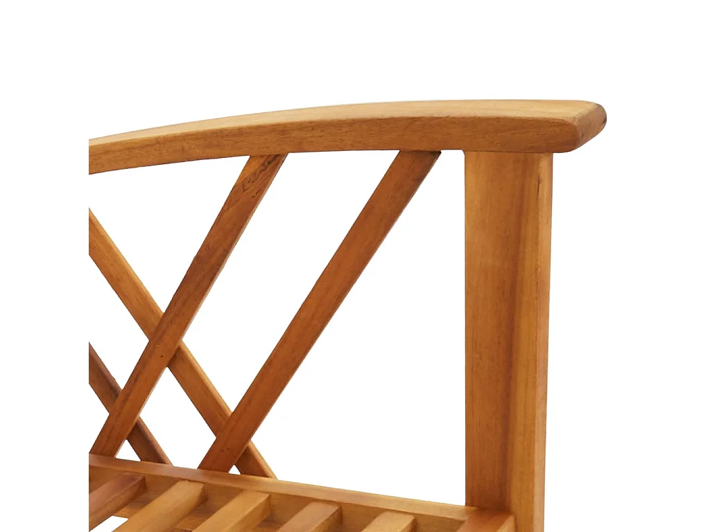 Chaises de jardin lot de 2 Bois d'acacia massif