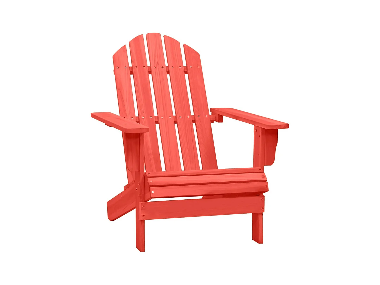 Chaise de jardin Adirondack bois de sapin massif rouge