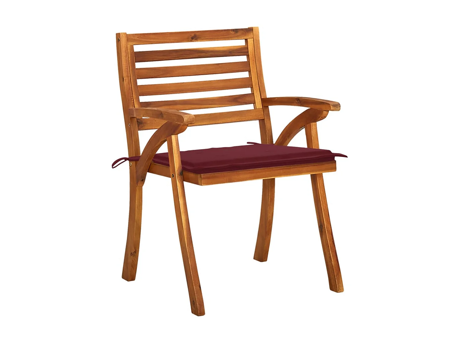 Chaises de jardin avec coussins lot de 4 Bois de teck solide