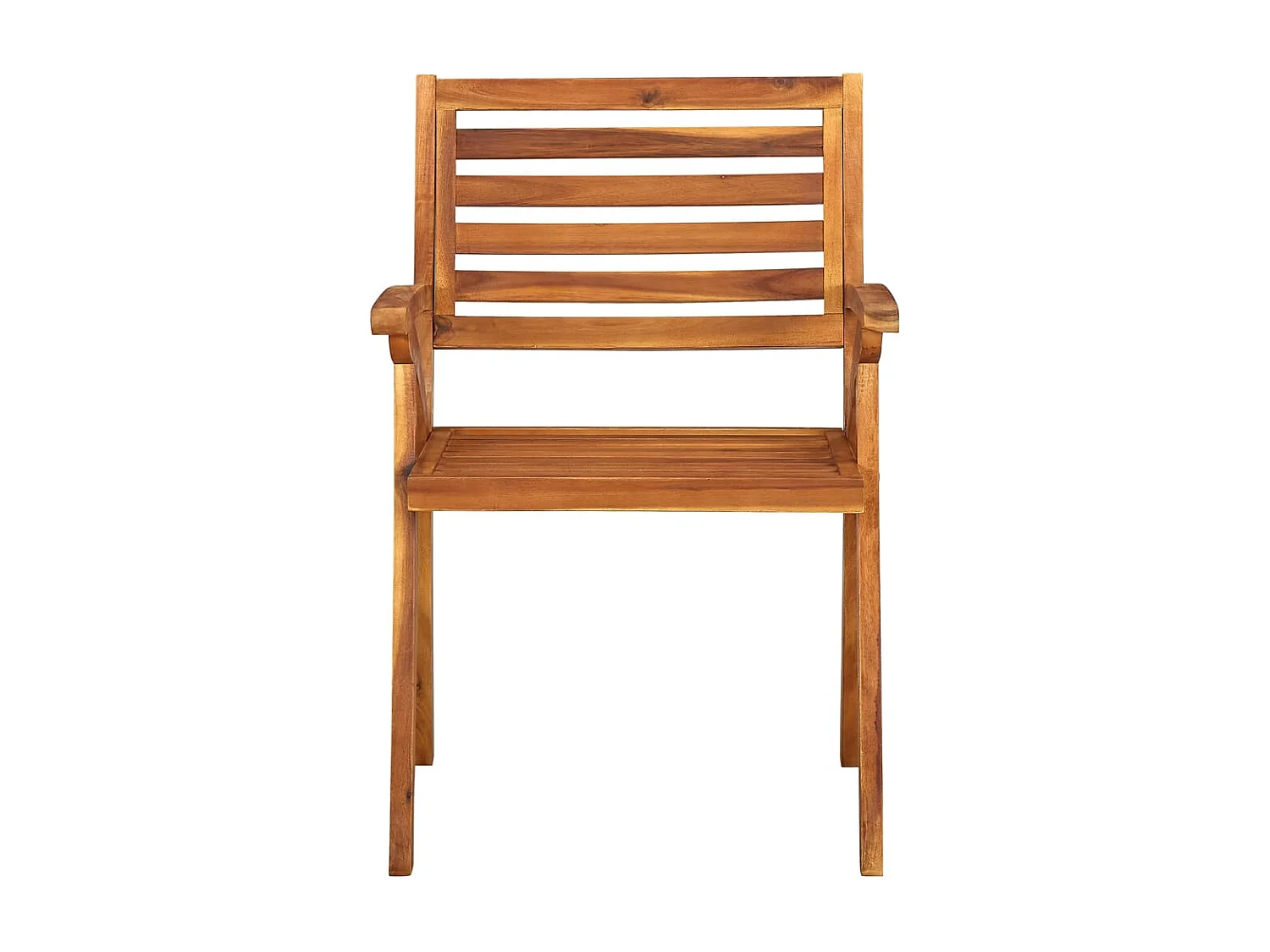 Chaises de jardin avec coussins lot de 4 Bois de teck solide