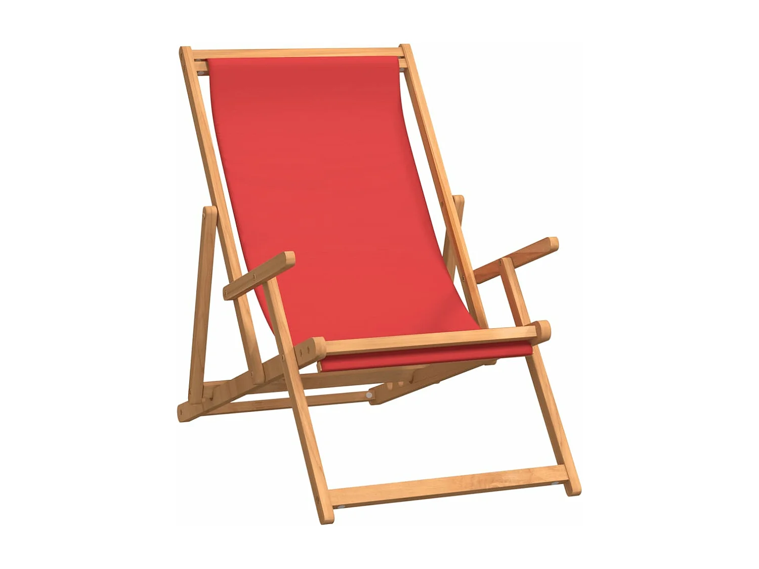 Strandstuhl Klappbar Massivholz Teak Rot