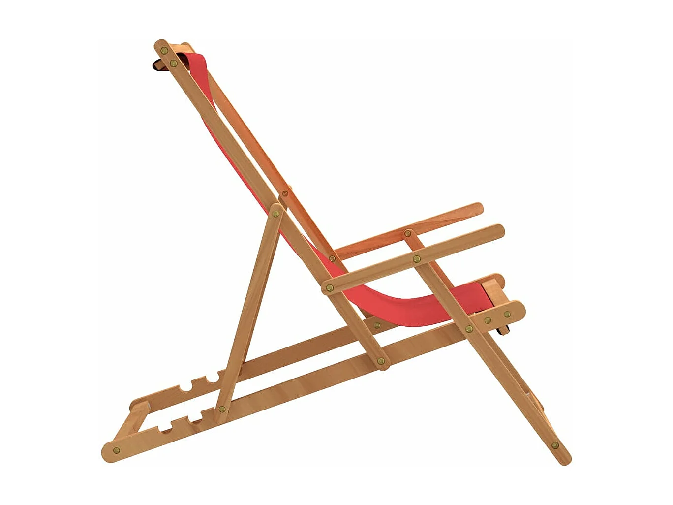 Strandstuhl Klappbar Massivholz Teak Rot