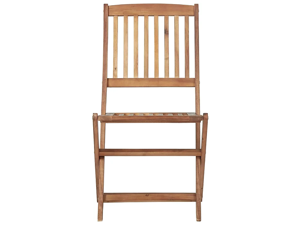 Chaises pliantes 6 pièces avec coussins en bois d'acacia massif