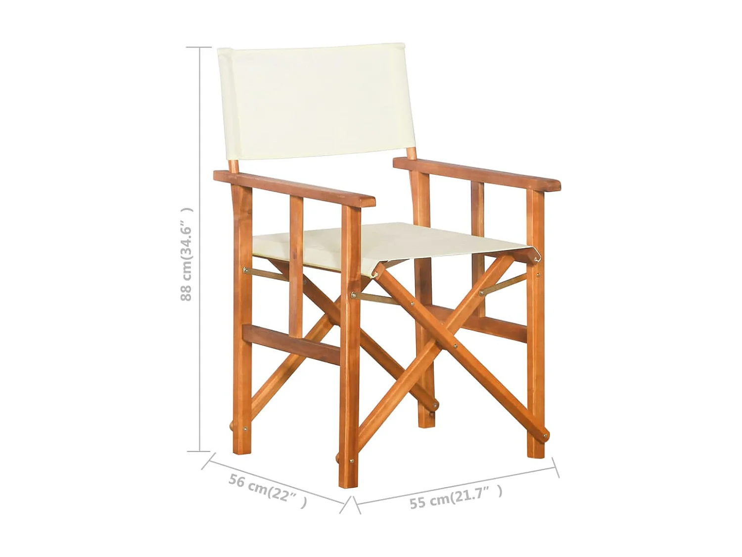 Silla de director madera maciza de acacia