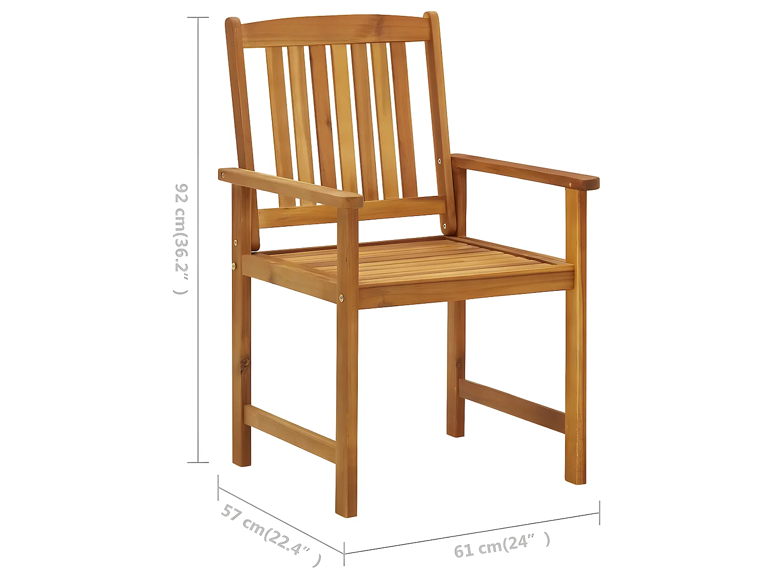 Sillas de jardín con cojines 8 uds madera maciza de acacia