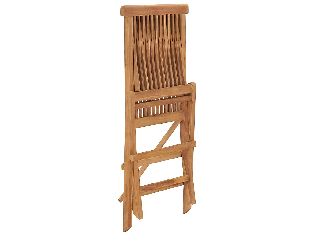 Chaises de jardin pliables lot de 4 Bois de teck massif
