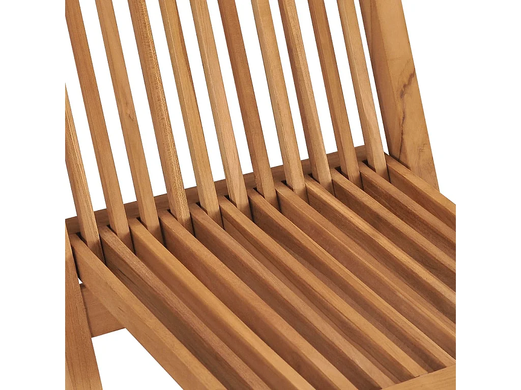 Chaises de jardin pliables lot de 4 Bois de teck massif