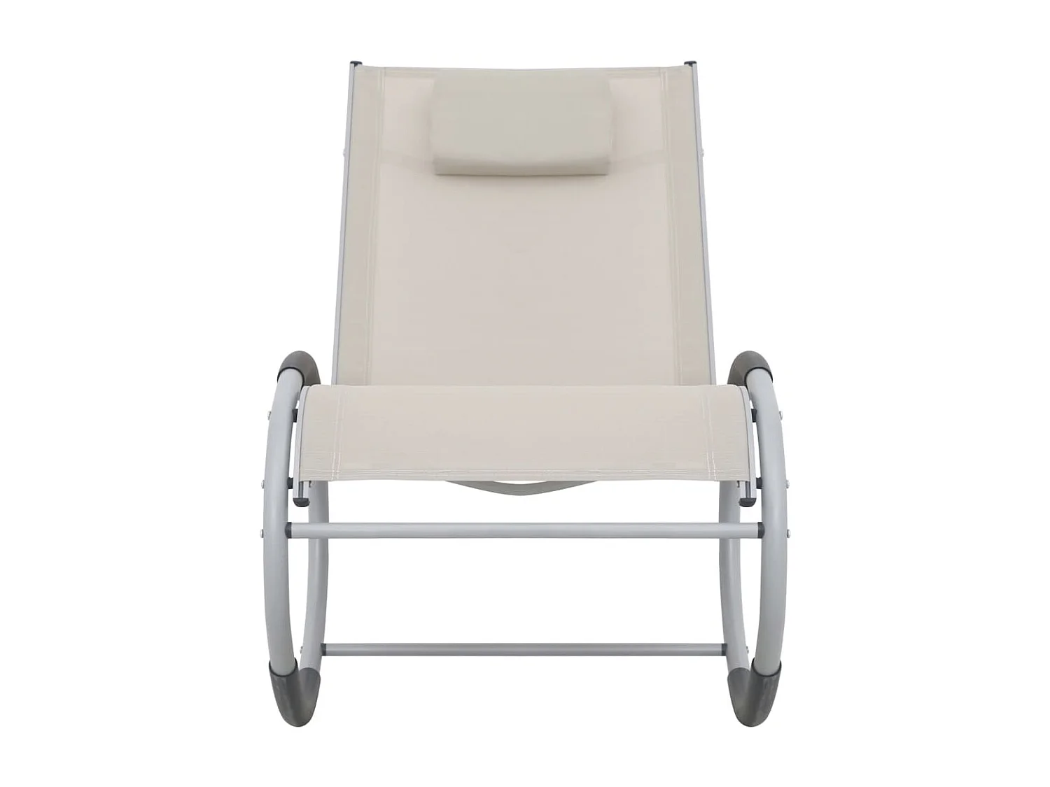 Cadeira de baloiço para jardim textilene creme