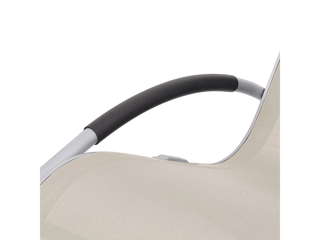 Cadeira de baloiço para jardim textilene creme