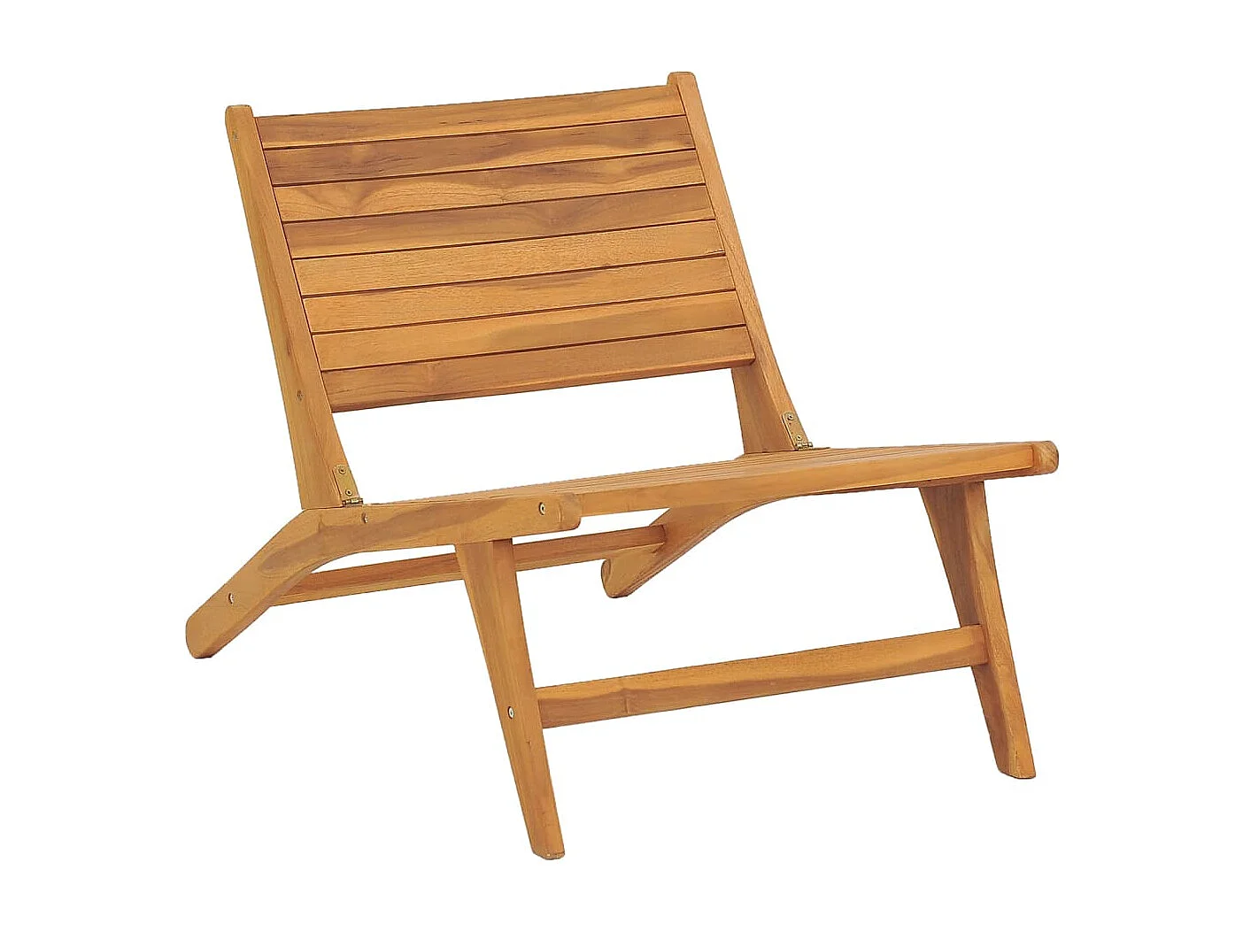 Gartenstuhl mit Fußablage Massivholz Teak