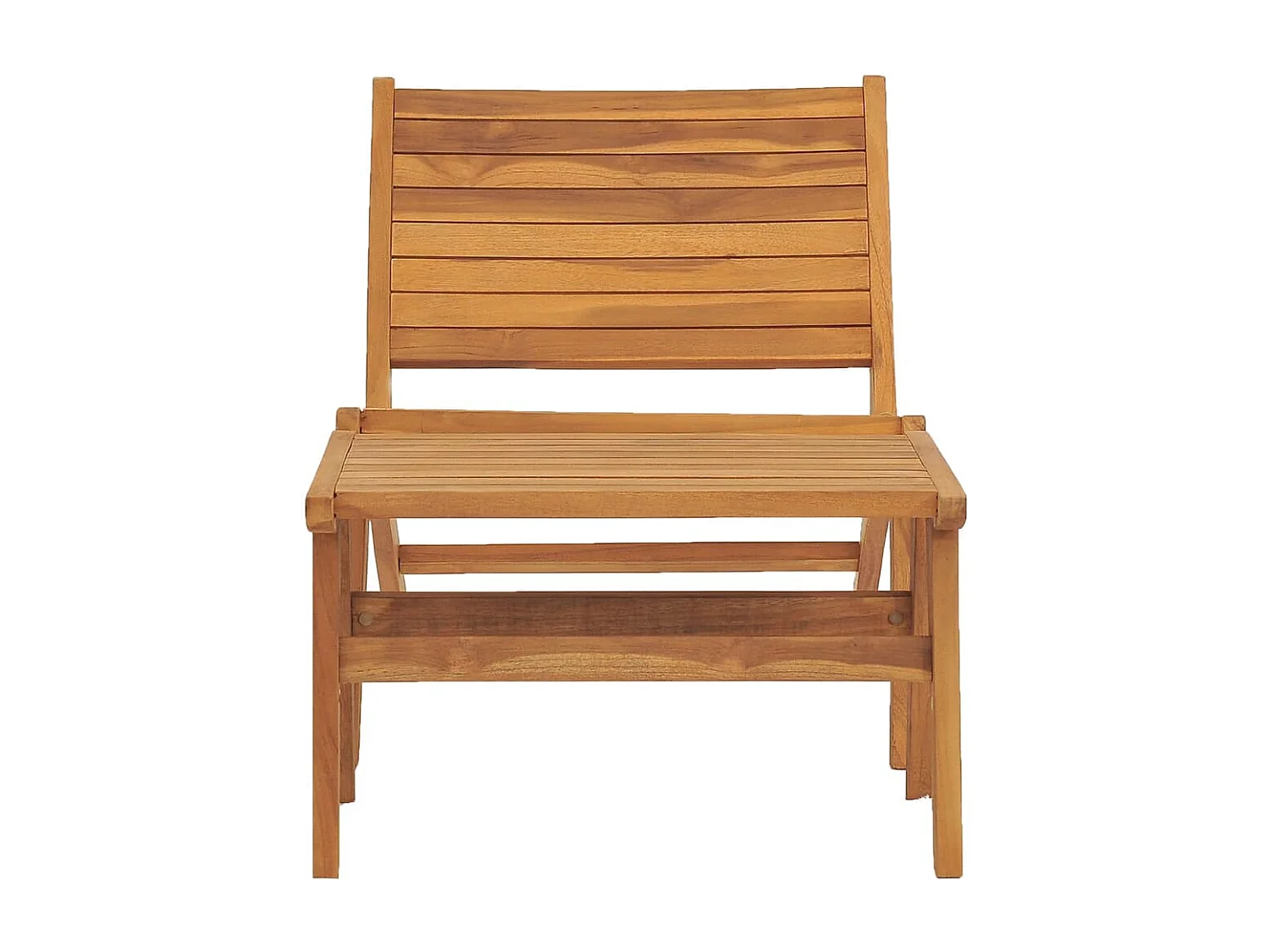 Gartenstuhl mit Fußablage Massivholz Teak