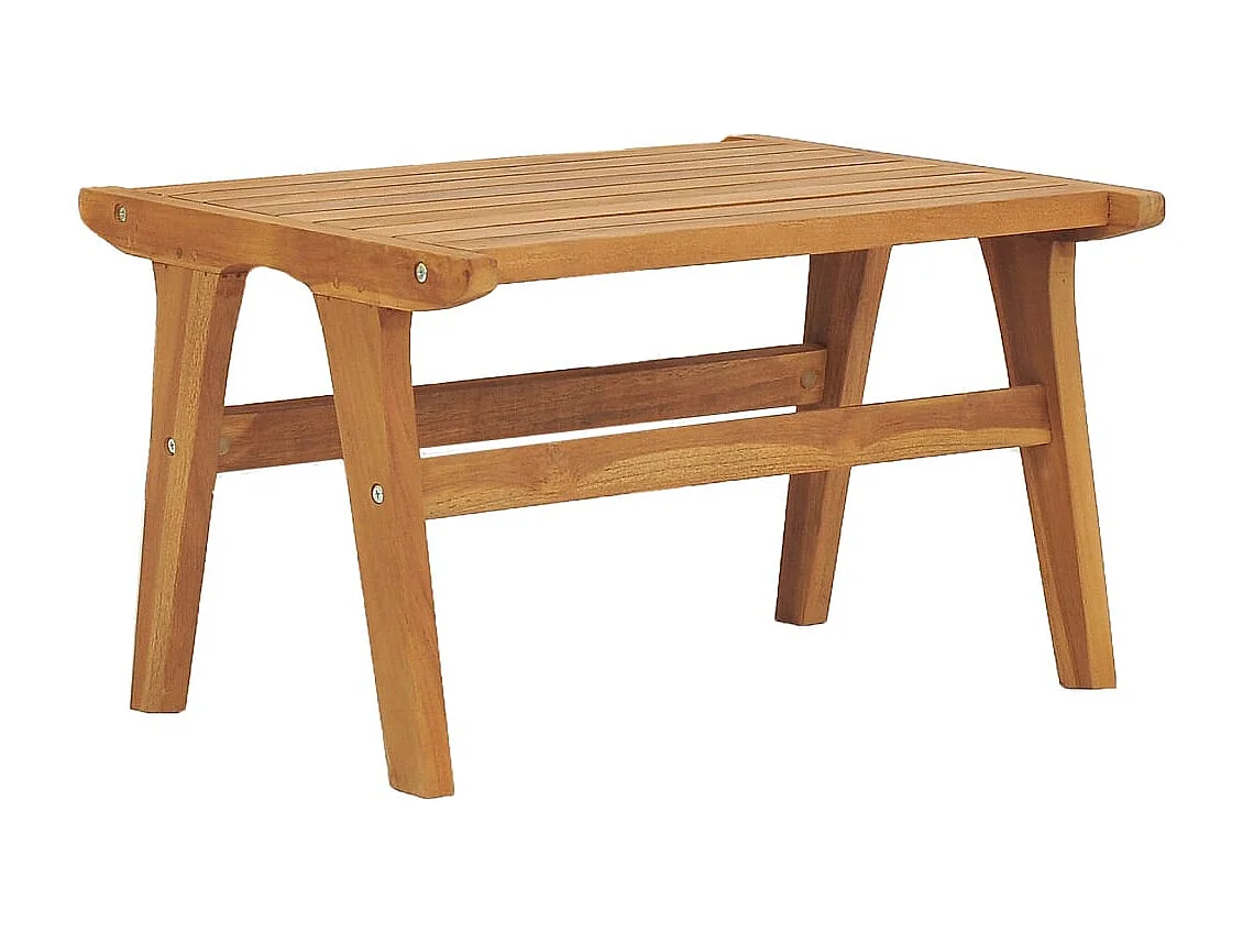 Gartenstuhl mit Fußablage Massivholz Teak