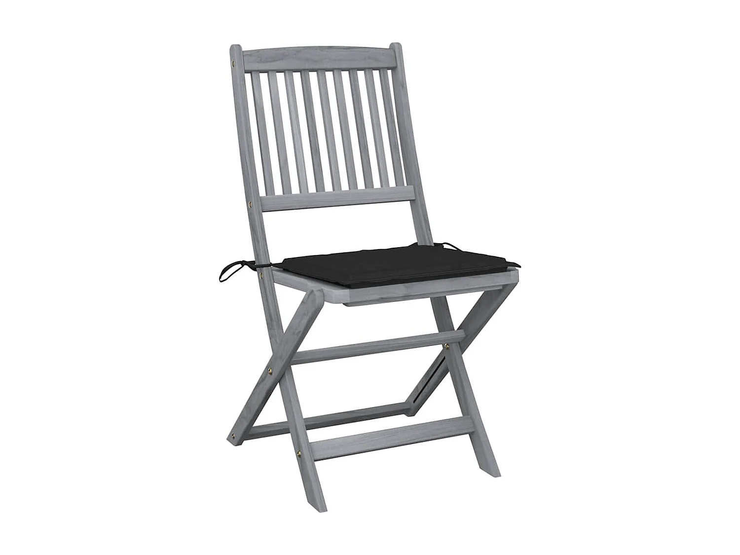 Chaises pliables d'extérieur lot de 6 et coussins Bois d'acacia