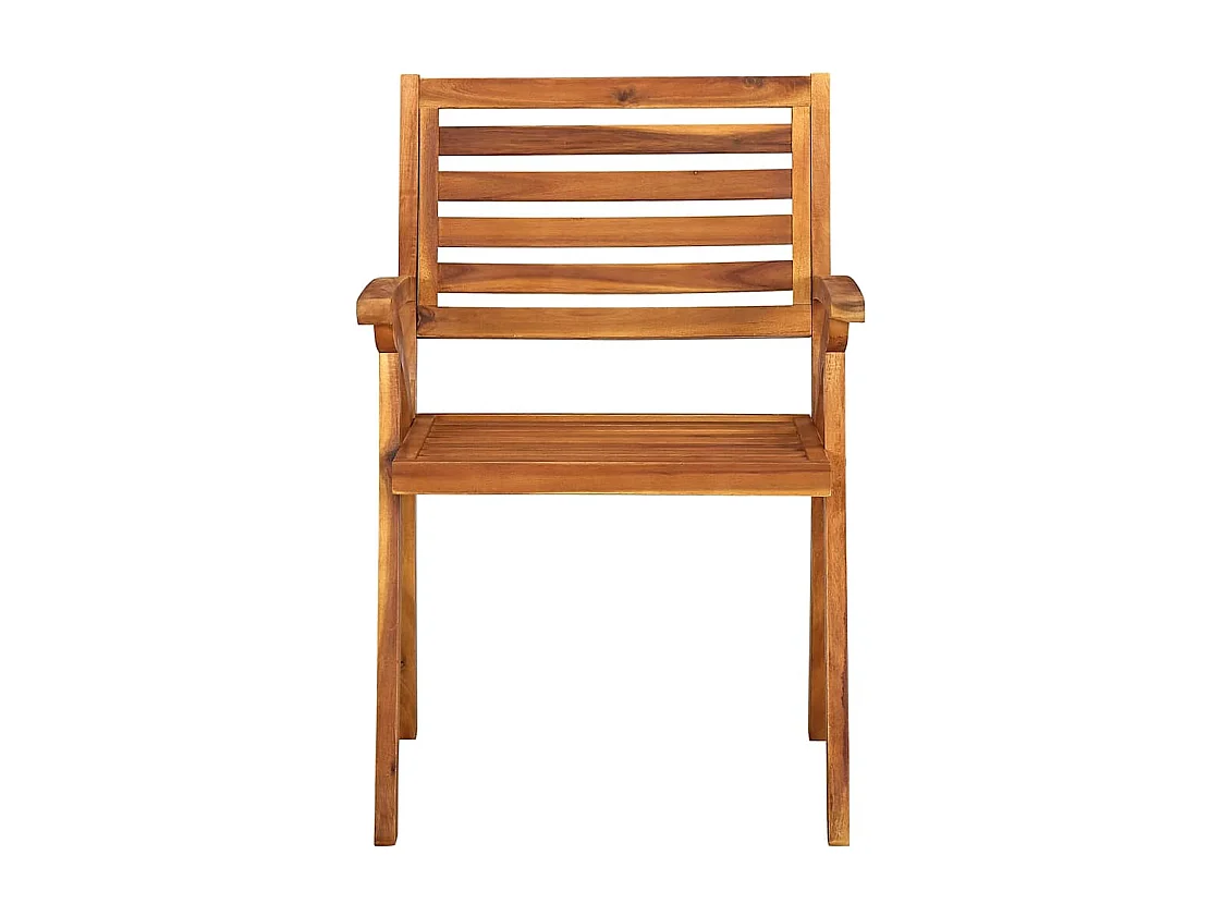 Tuinstoelen 8 st met kussens massief acaciahout