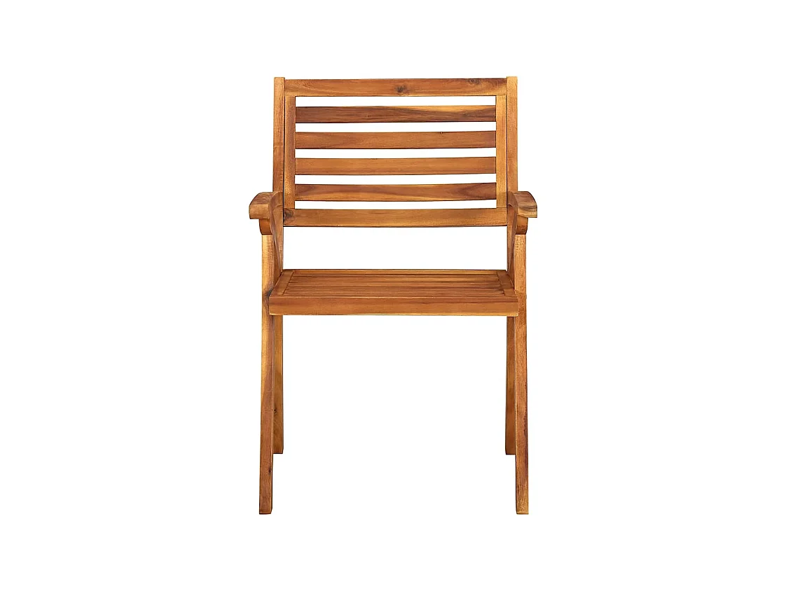 Tuinstoelen 8 st met kussens massief acaciahout