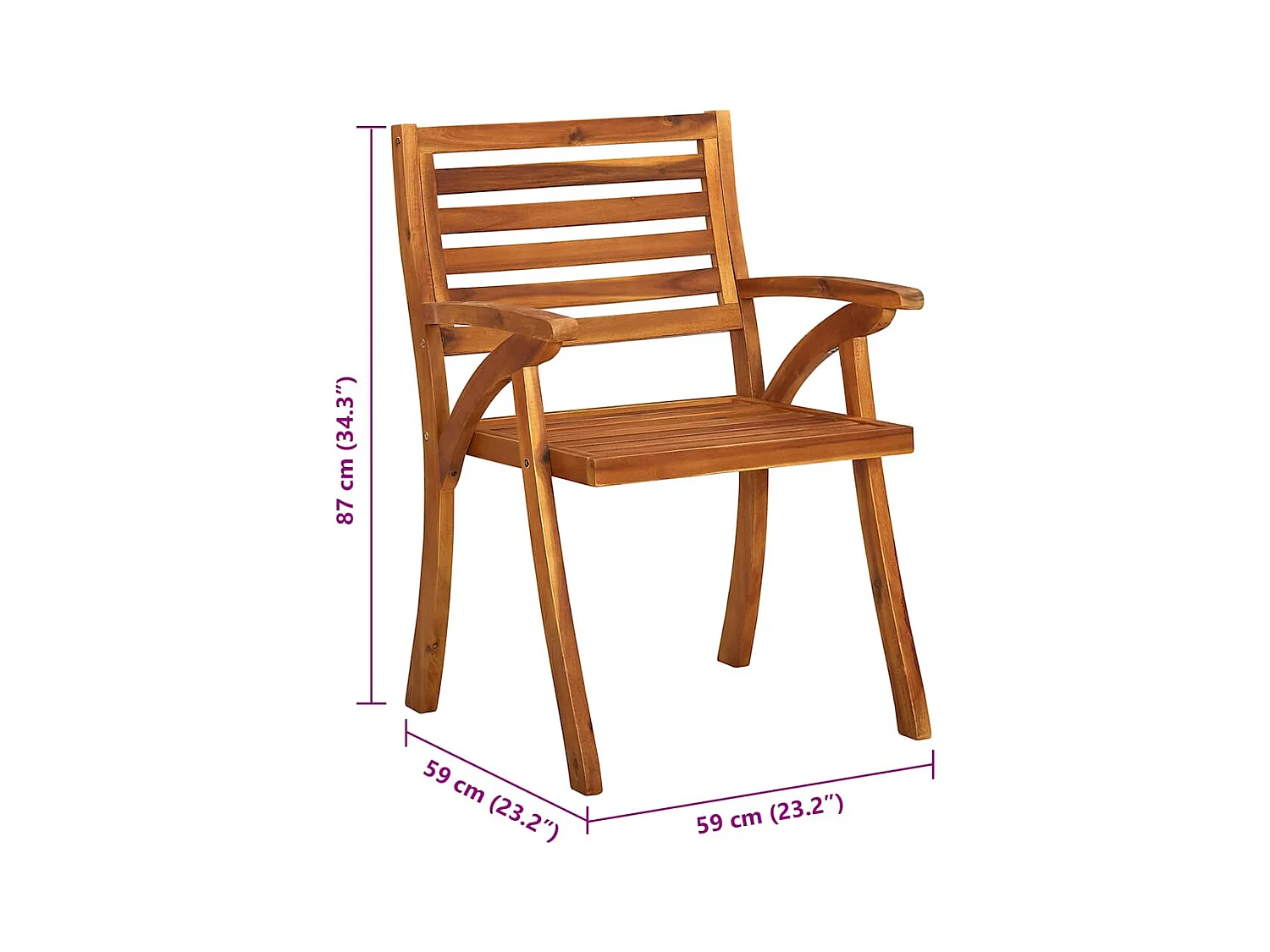 Tuinstoelen 8 st met kussens massief acaciahout
