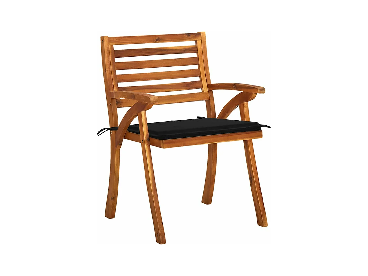 Tuinstoelen 8 st met kussens massief acaciahout