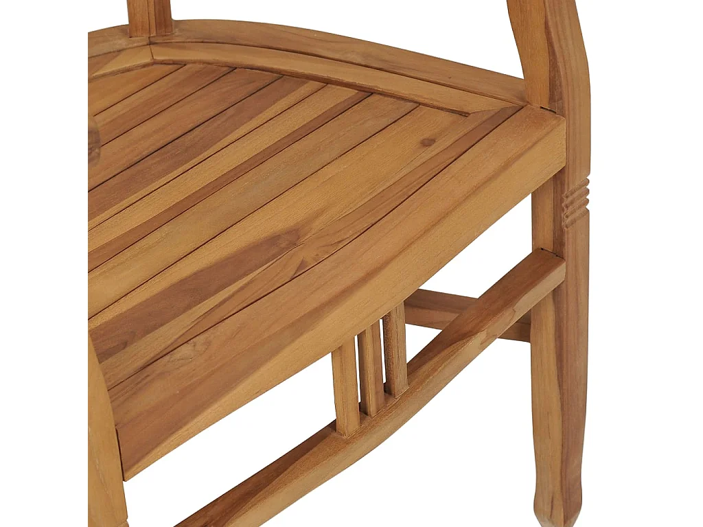 Chaises de jardin lot de 2 Bois de teck solide