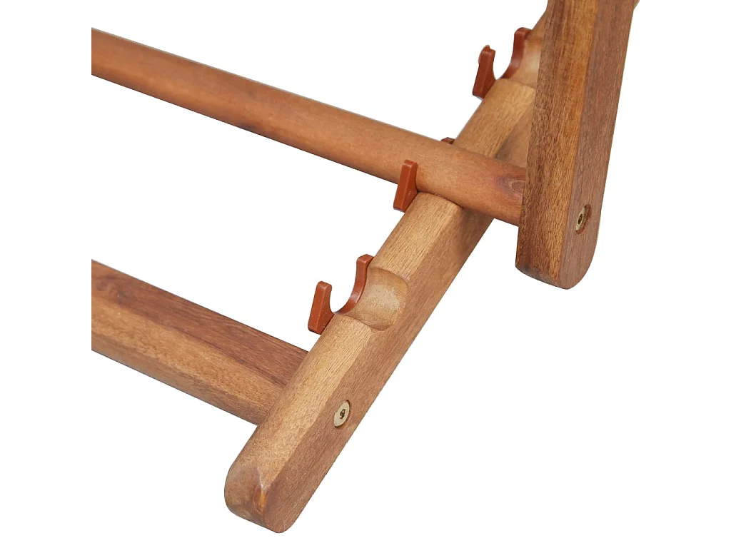 Chaise pliante en tissu et structure en bois bleue
