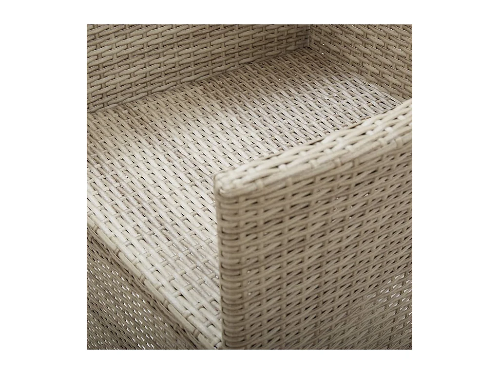Garten-Liegestühle 2 Stk. mit Auflagen Poly Rattan Beige