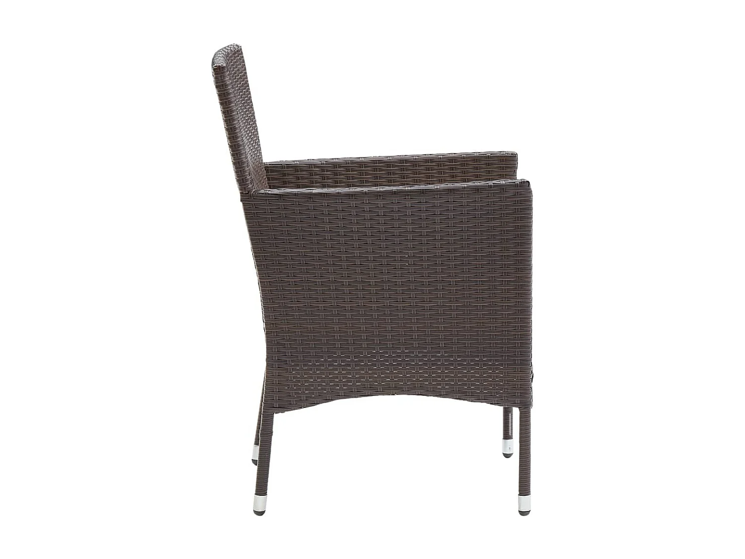 Garten-Essstühle 2 Stk. Poly Rattan Braun