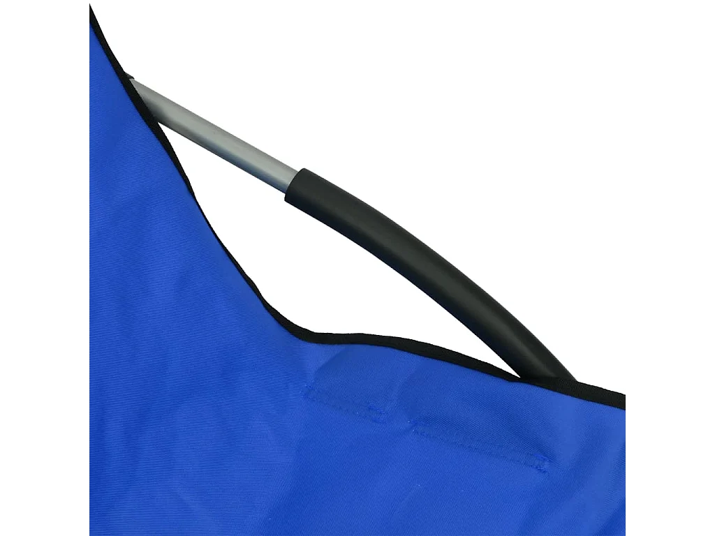 Chaises de plage pliables lot de 2 Bleu Tissu