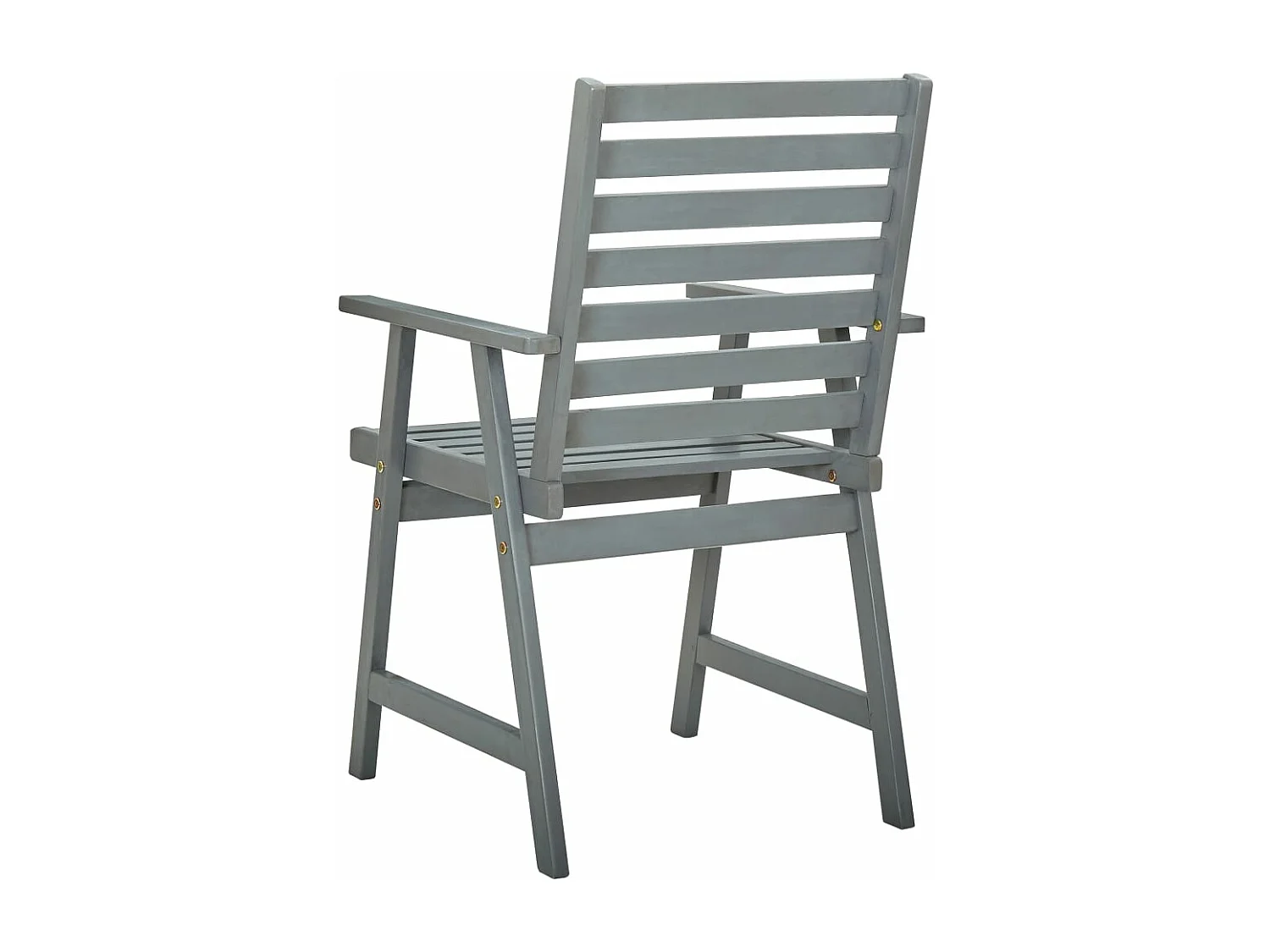 Cadeiras jantar p/ jardim 2 pcs madeira acácia maciça cinzento